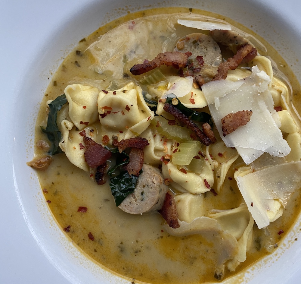 Pesto And Tortellini Zuppa Toscana Shredded Sprout