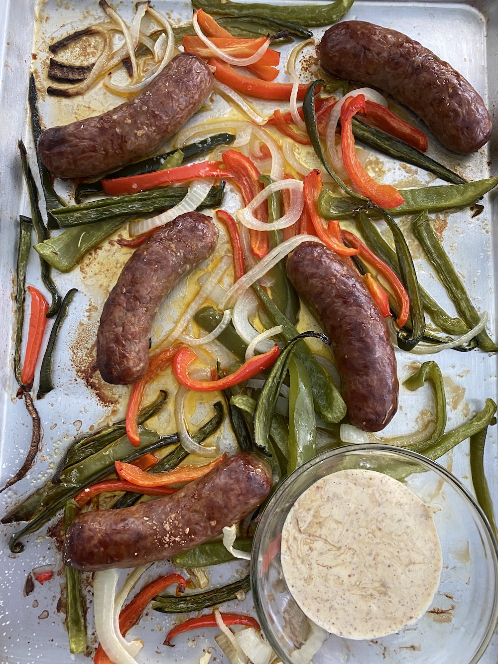 Sheet Pan Italian Sausage Heros with Honey Mustard Shredded Sprout