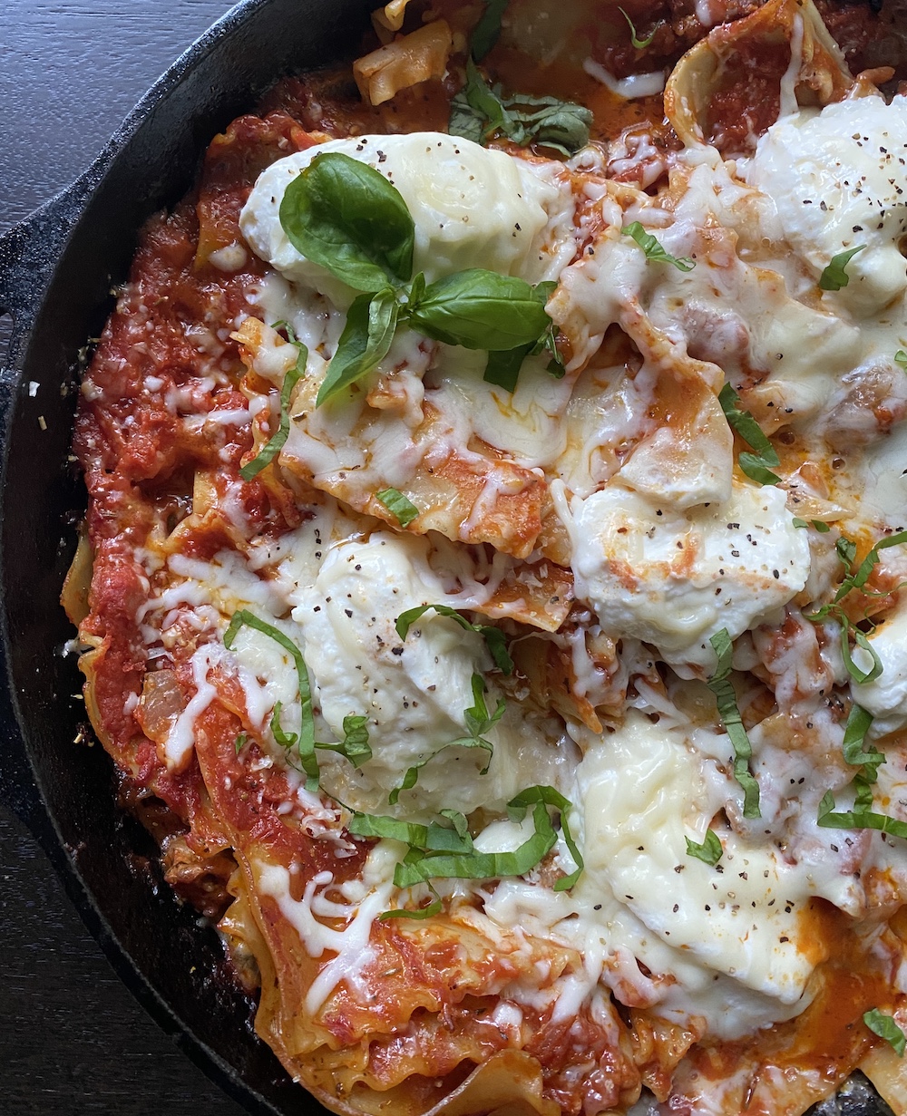 Weeknight Skillet Lasagna – Shredded Sprout